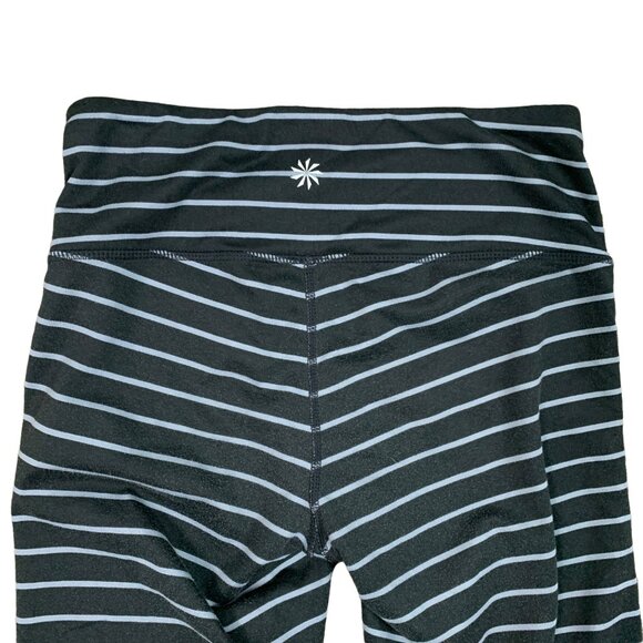 🟣🟣🟣 ATHLETA Women's Size Extra Small Striped Pull On Capri Leggings - Picture 4 of 8